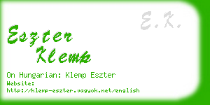 eszter klemp business card